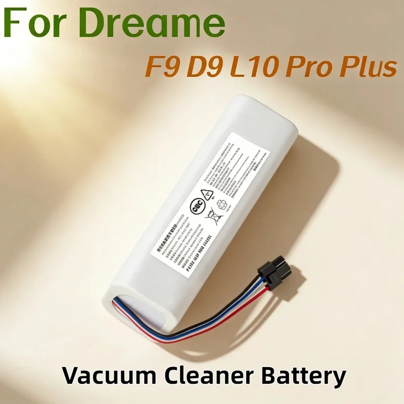 

Аккумулятор 6500 мАч 4S2P со стабильным выходом тока, длительным временем работы для роботов-пылесосов Dreame D9, F9, L10, L10 Pro, замена