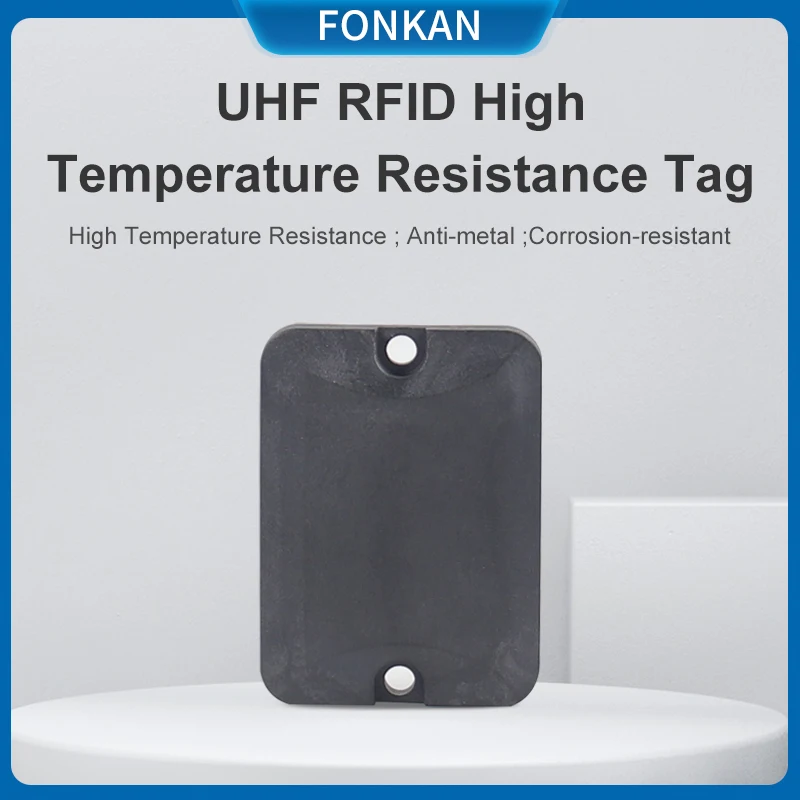 FONKAN Max 230 gradi Celsius UHF RFID Tag anti-metallo ad alta temperatura per la gestione delle risorse