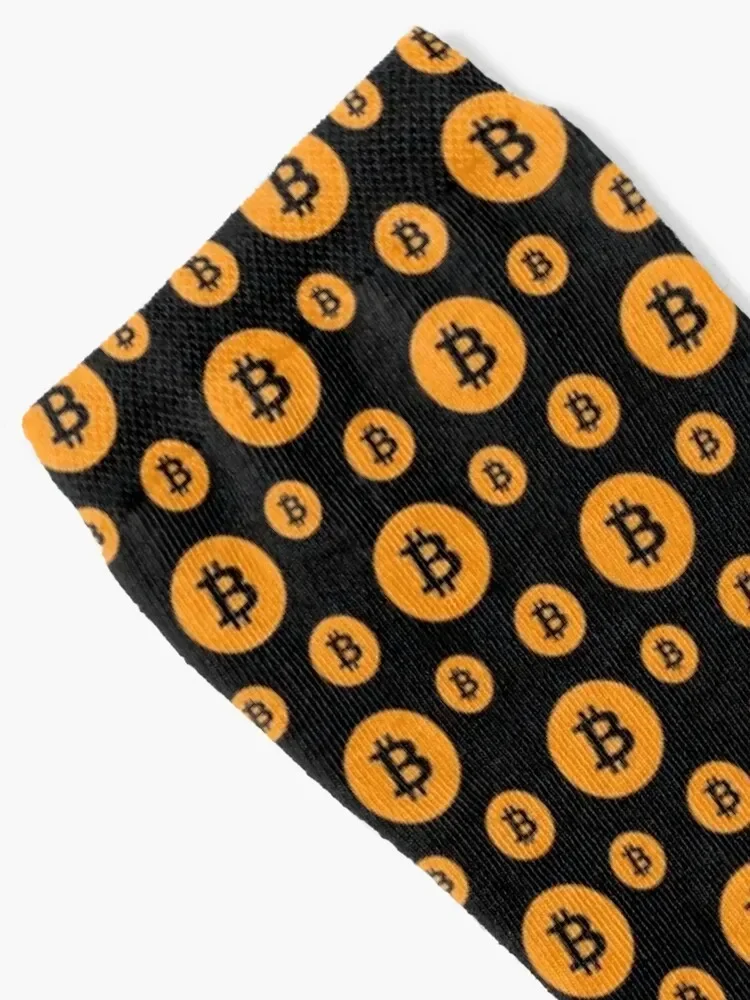 Bitcoin Logo Pattern Version 2 Socks kawaii valentine gift ideas retro cool Socks Man Women's