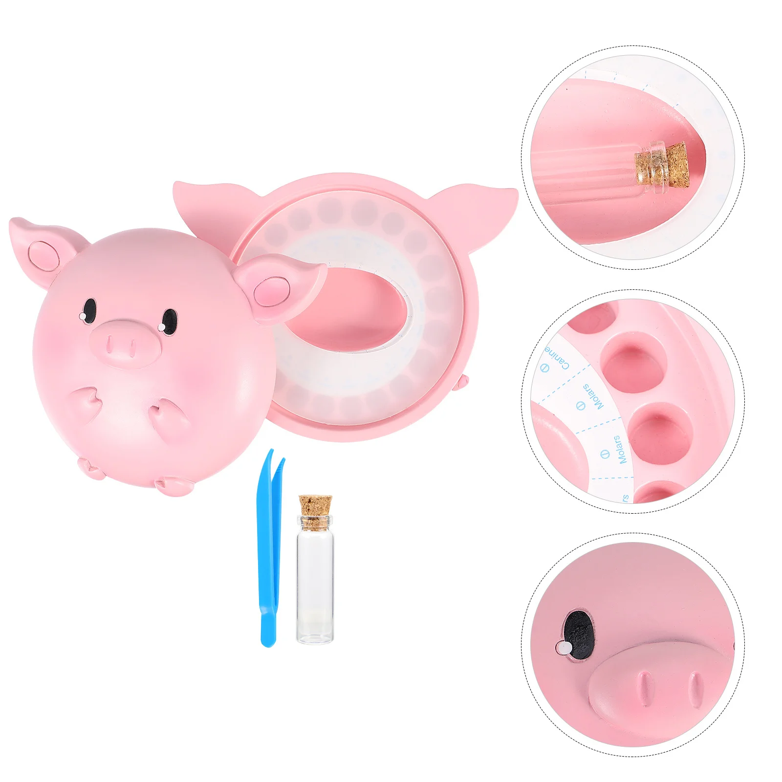 

1 комплект, маленькая форма, коробка для сохранения детских зубов, мультяшный дизайн, органайзер на память для записи информации и воспоминаний