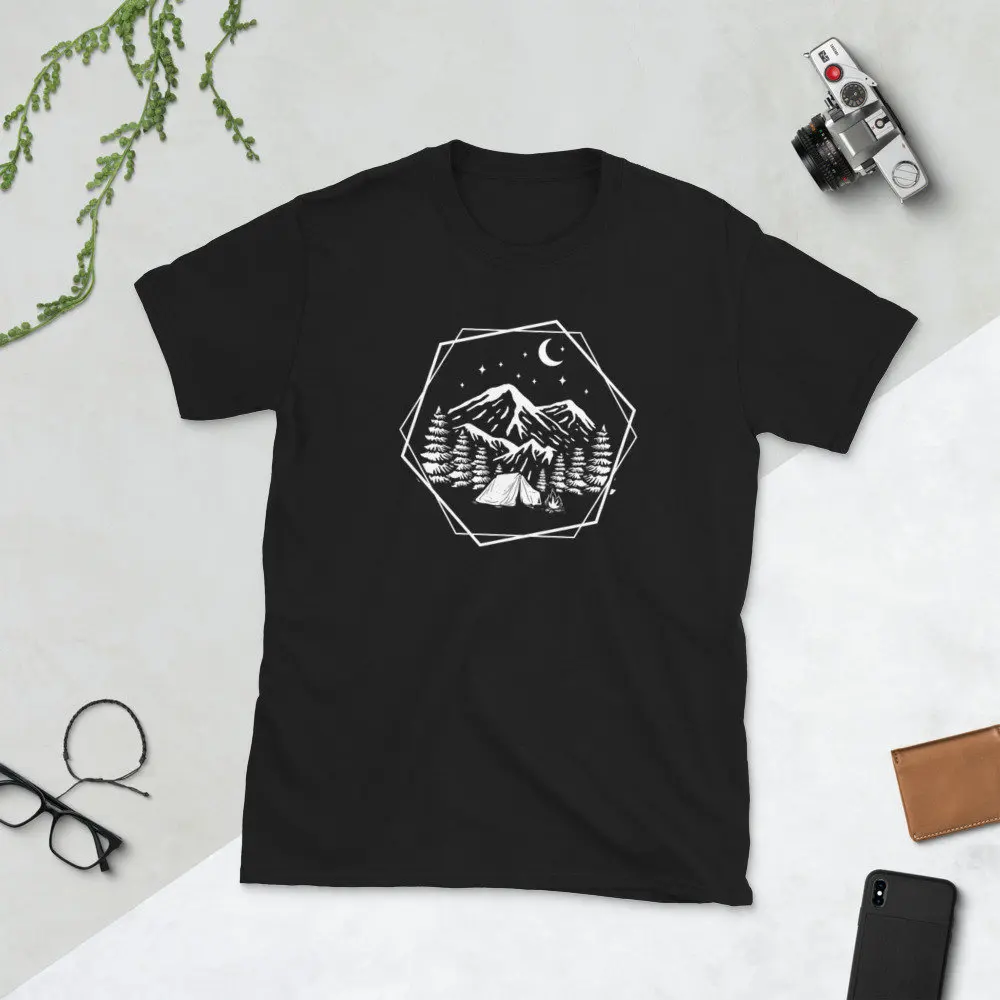 Berg Avontuur Bloem Natuur Reizen Camping T-Shirt