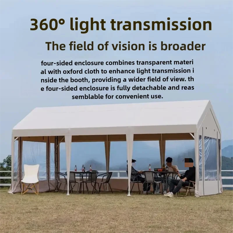Winter Waterproof Clear Tent Outdoor Camping Canopy for BBQ Patio Heavy Duty  with Windproof & Sun Protection for Party Event