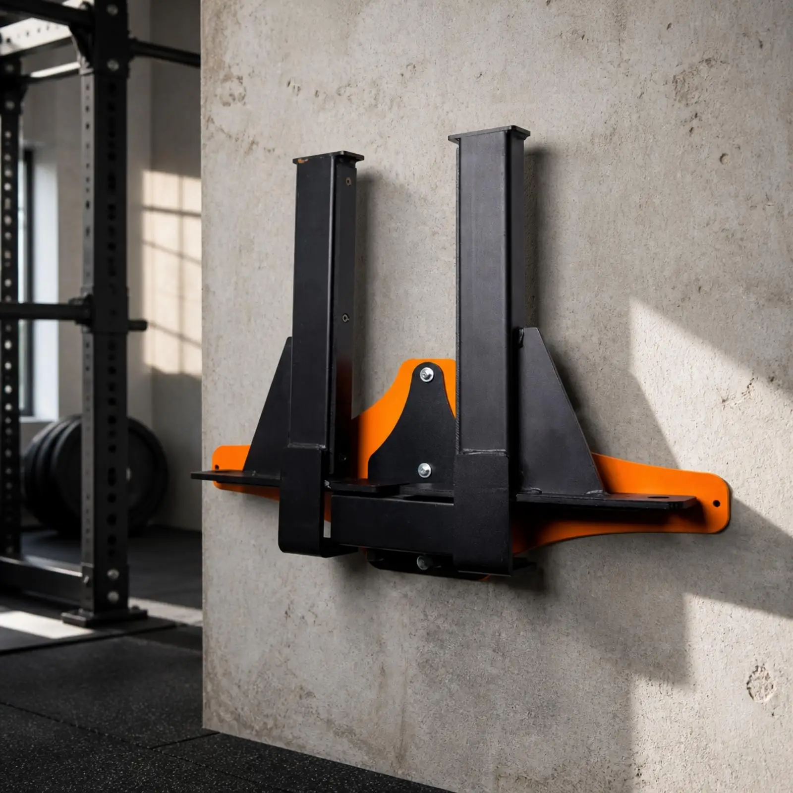 Gym Equipment Organizer Sturdy Wall-Mounted Safety Arm Rack Reinforced Wall-Mounted Safety Rack Space-Saving for Home Gyms