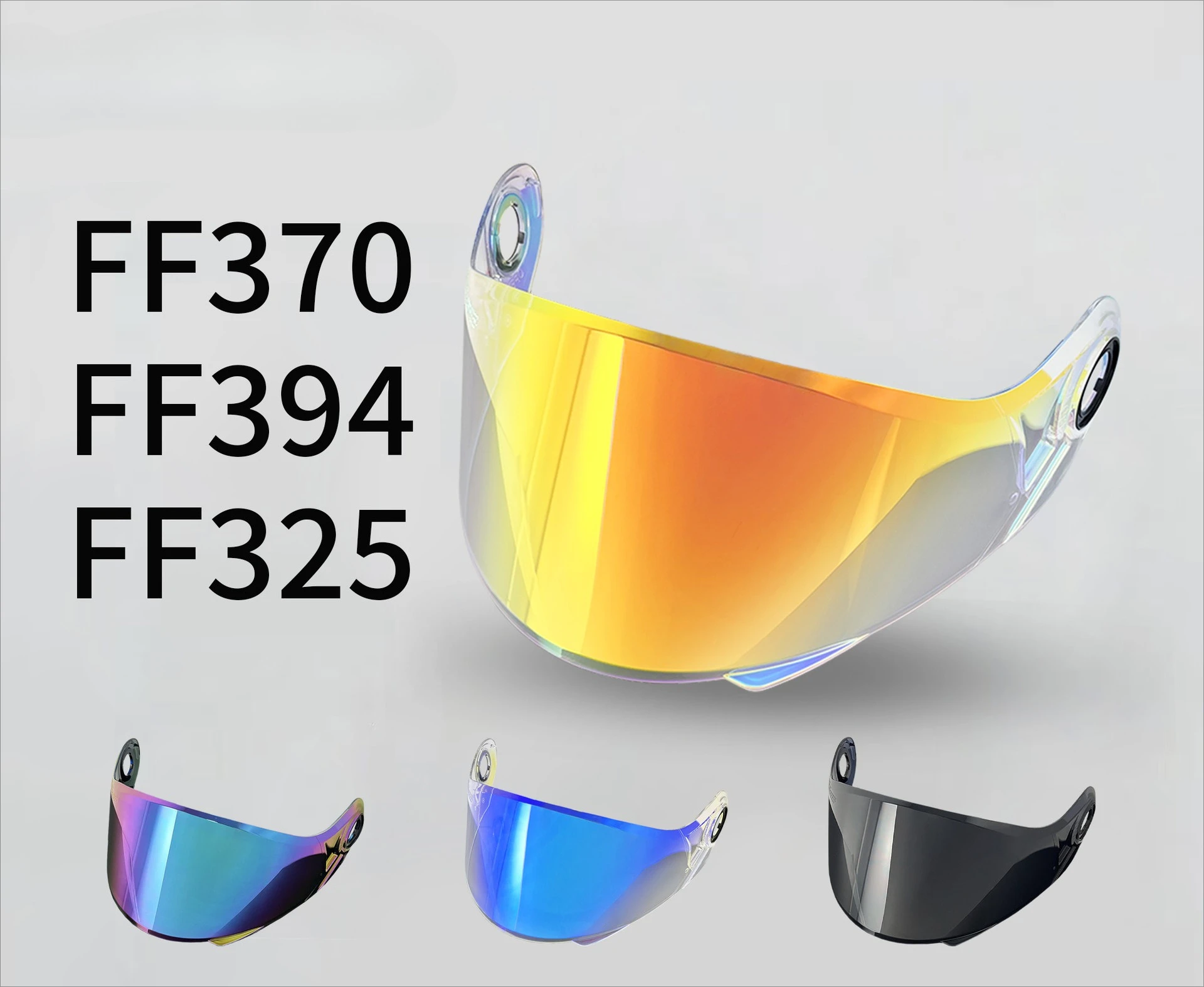 Lentes de Capacete FF370 Compatíveis com FF370, FF394 e FF325, à Prova de Vento e Cores Vibrantes, Adequadas para Uso Diurno e Noturno