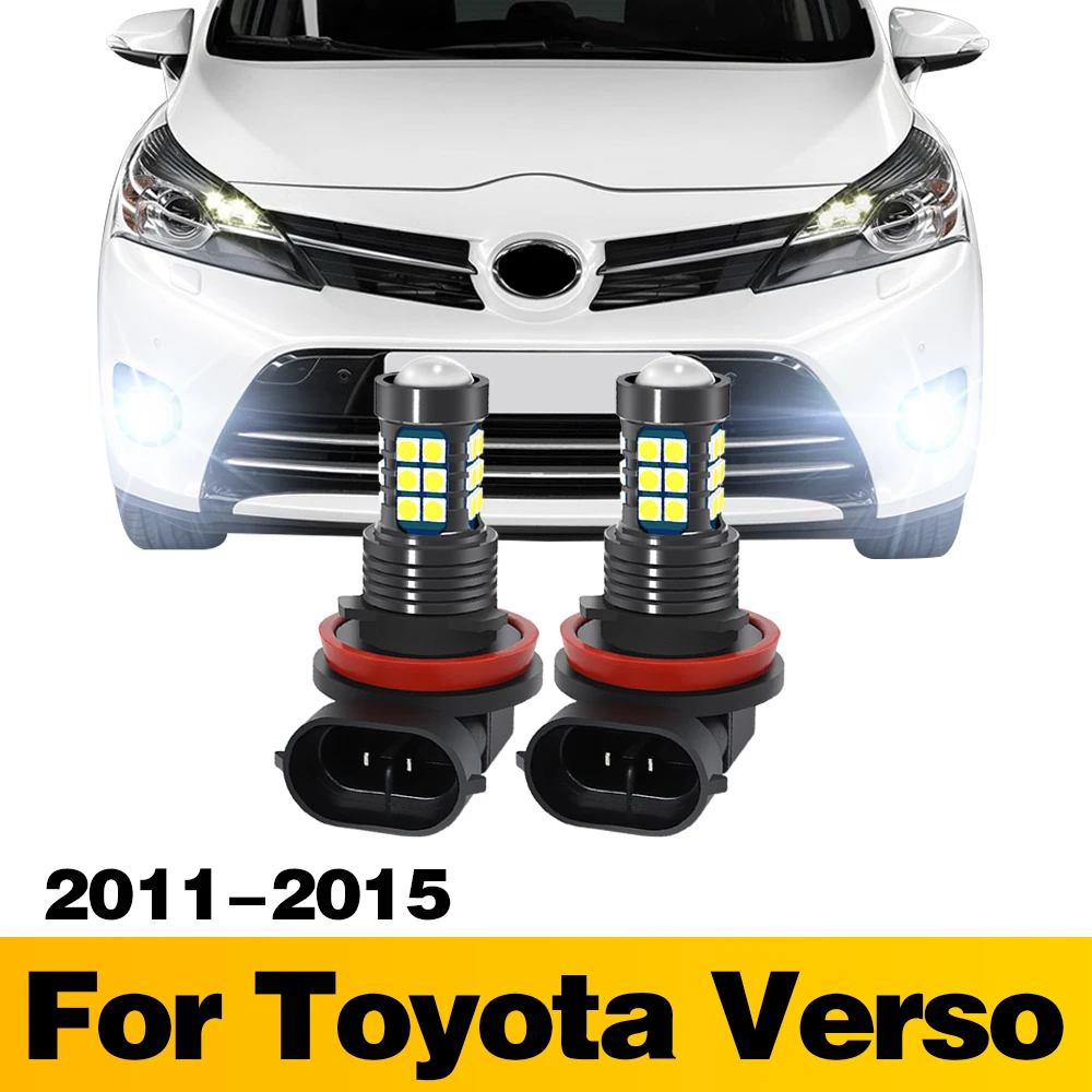 

2Pcs LED Lamp Car Front Fog Light Accessories For Toyota Verso 2011 2012 2013 2014 2015