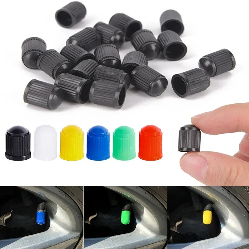 10pcs Plastic Car Tire Valve Caps Dustproof Cover for Car Motorcycles Bike Universal Wheel Tyre Valve Stem Cap Auto Accessories