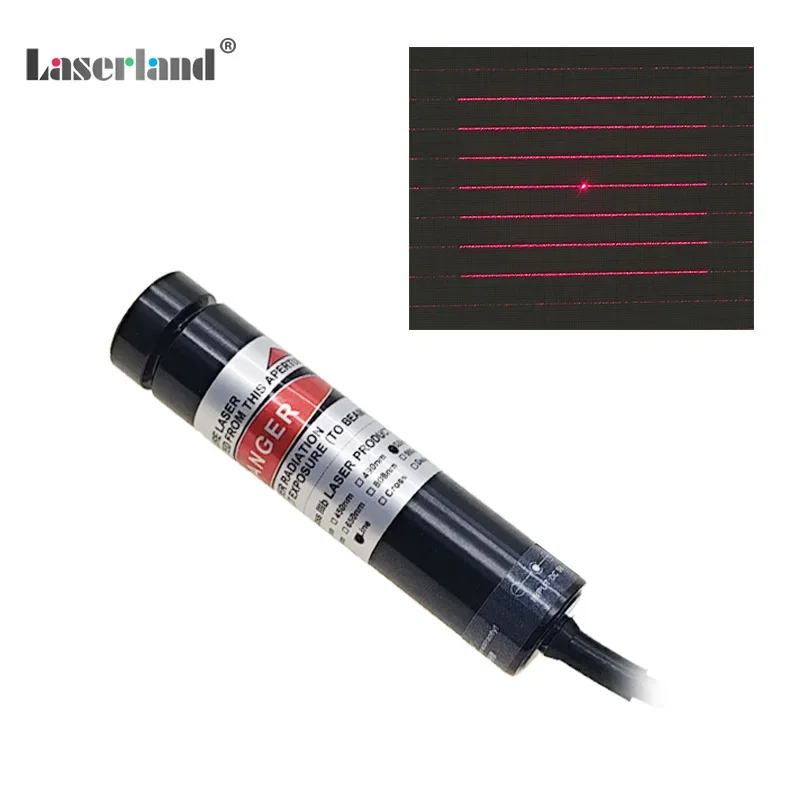 650nm Red 7 Parallel Lines Grating Laser Module DOE Diffraction