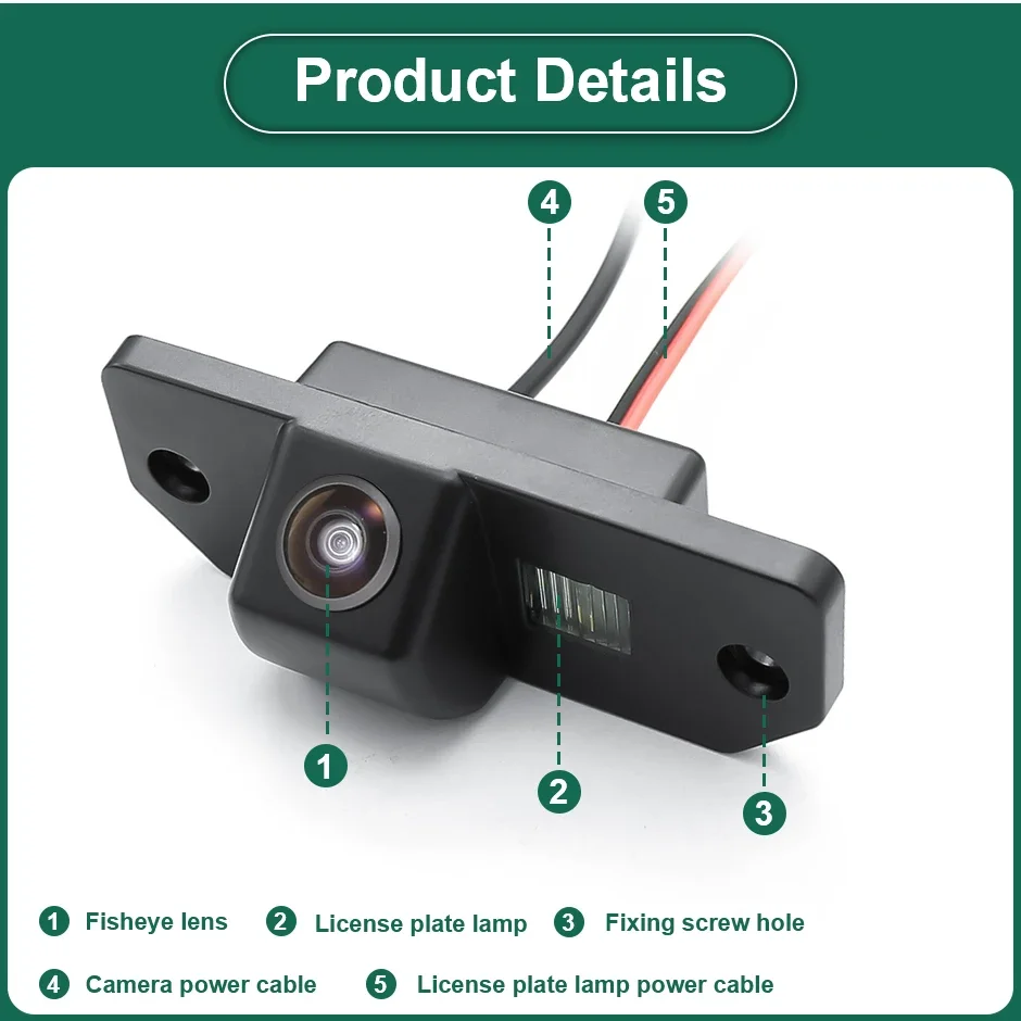 Ownice CCD AHD 1920x1080P Night Vision Car License Plate Light Rear View Camera For Ford Focus 2 Sedan 2008-2011 C-Max Mondeo