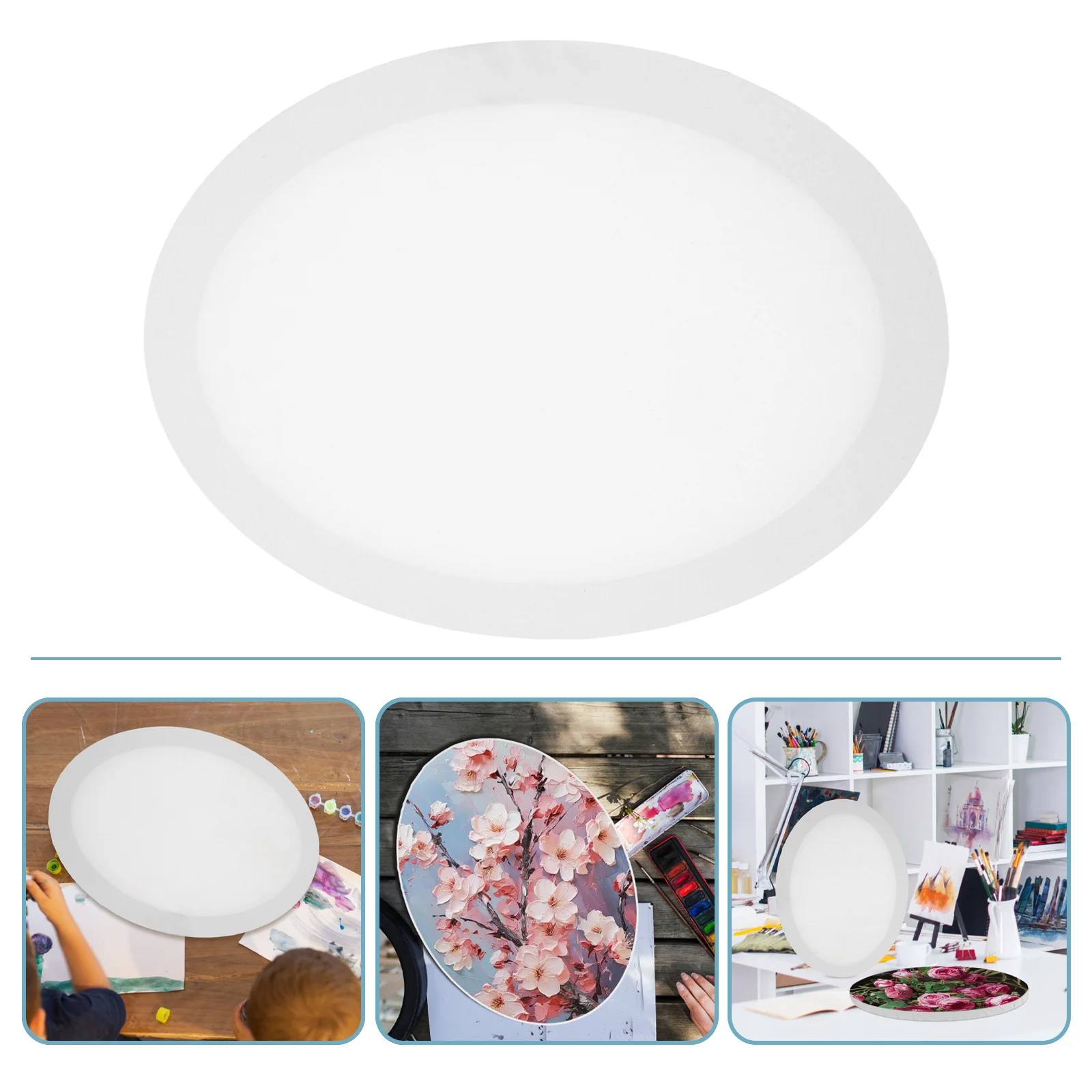 

2Pcs Oval Style Drawing Board 30x40cm Durable Cotton Material for Students and Artists Suitable for Various Painting Media