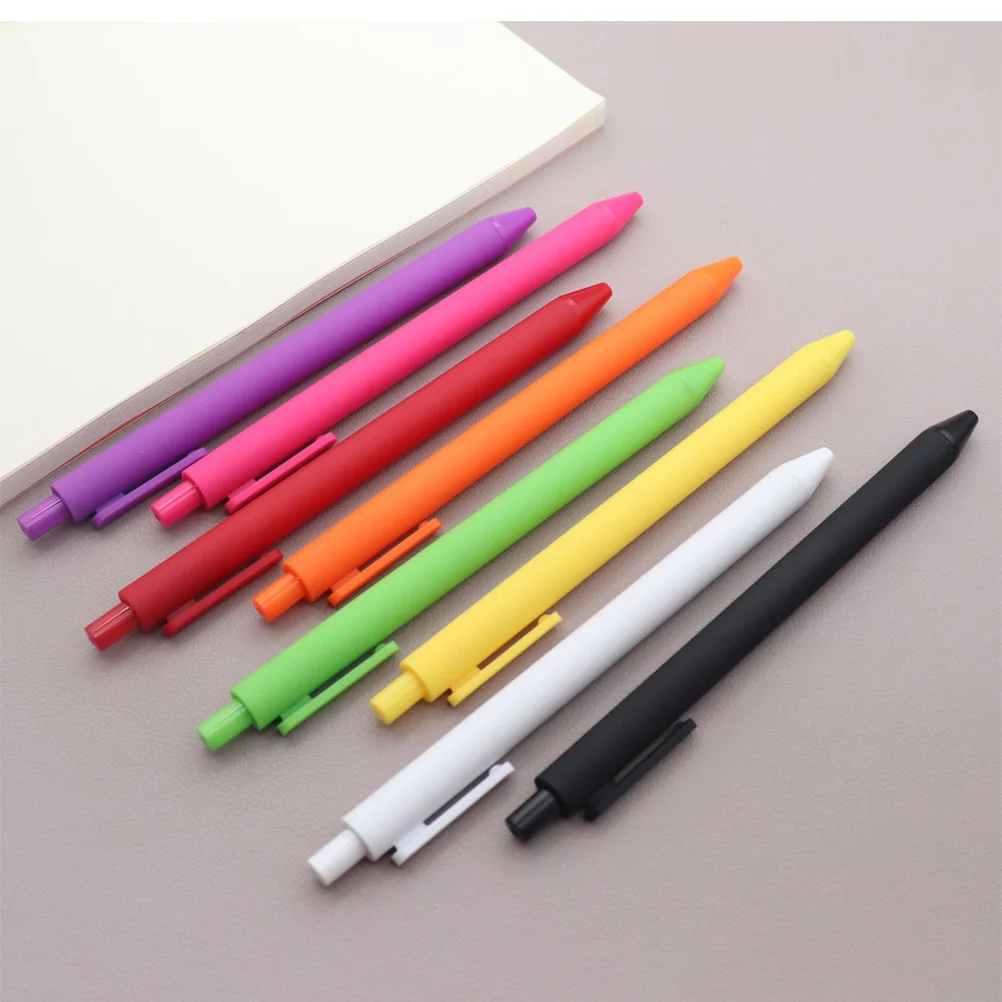 

10Pcs Press Type Gel Pens Colorful Students Stationery Smooth Writing Manual Pens for Home Office School Press Type Sign Pen