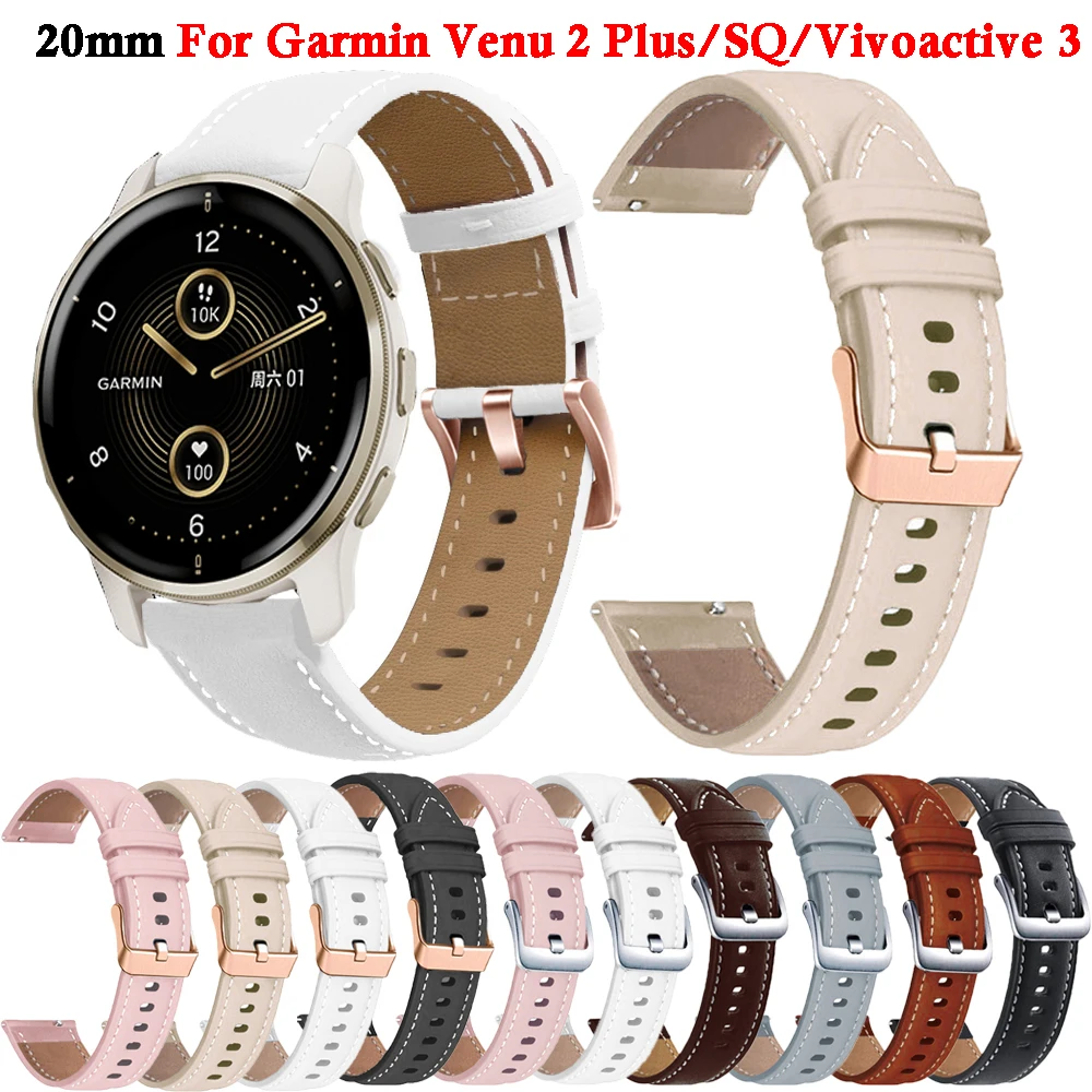 For Garmin Venu 2 Plus Strap Silicone Watchband Replacement Wrist Bracelet 20mm Band For Garmin Vivoactive 3/SQ/Move Trend Watch