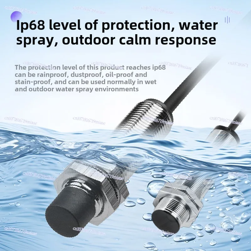 IP68 Waterproof Proximity Switch Sensor M8M12M18M30 Metal Sensor NPN Normally Open PNP Three-wire 24V