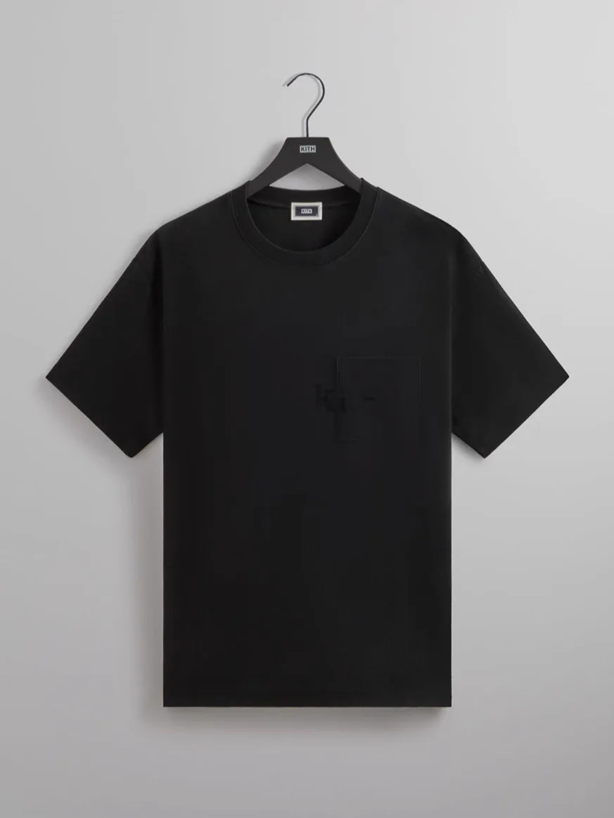 

Футболка KITH SS Quinn Summer New с принтом, однотонная, повседневная, мужская, базовая, модная