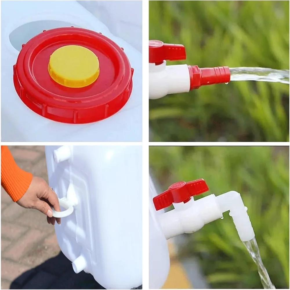 Tangki Air Portabel 20 Galon dengan Keran & Selang, Ideal untuk Berkemah, RV, Truk, dan Penyimpanan Air Darurat