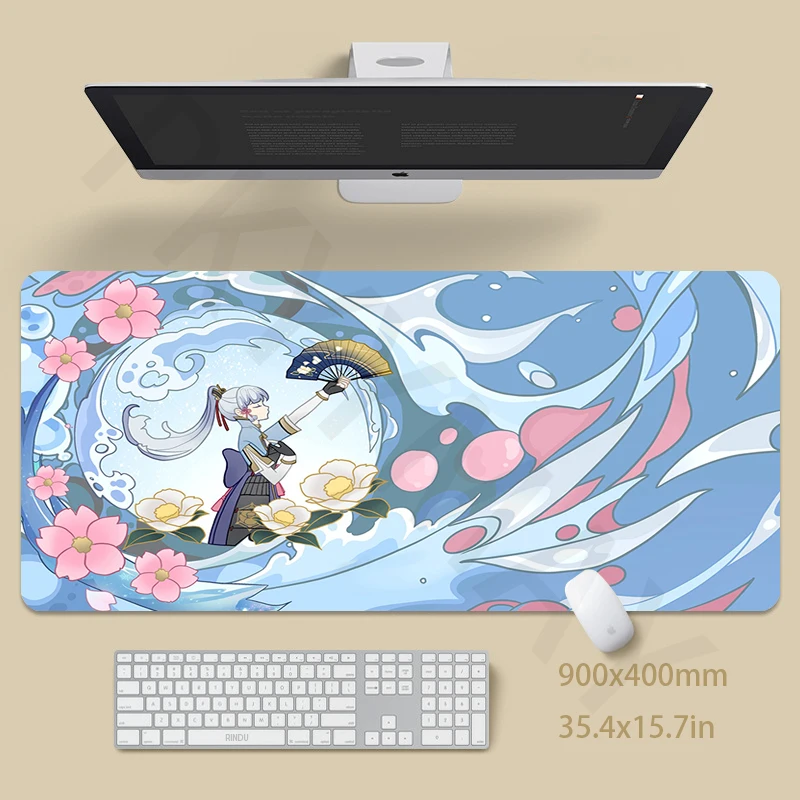 

Design Mouse Pad Genshin Impact Gaming Mousepad 400x900cm Large Keyboard Mats Gamer Desk Mat Company Desk Pad For Gift Mousepads