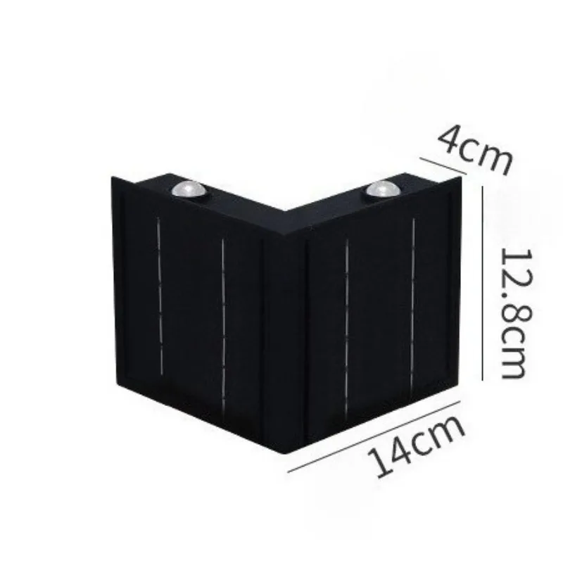 Outdoor Decorative Wall Corner Lights Solar Powered Up and Down Illuminated Wall Wash Spotlights Courtyard Exterior Wall Lights