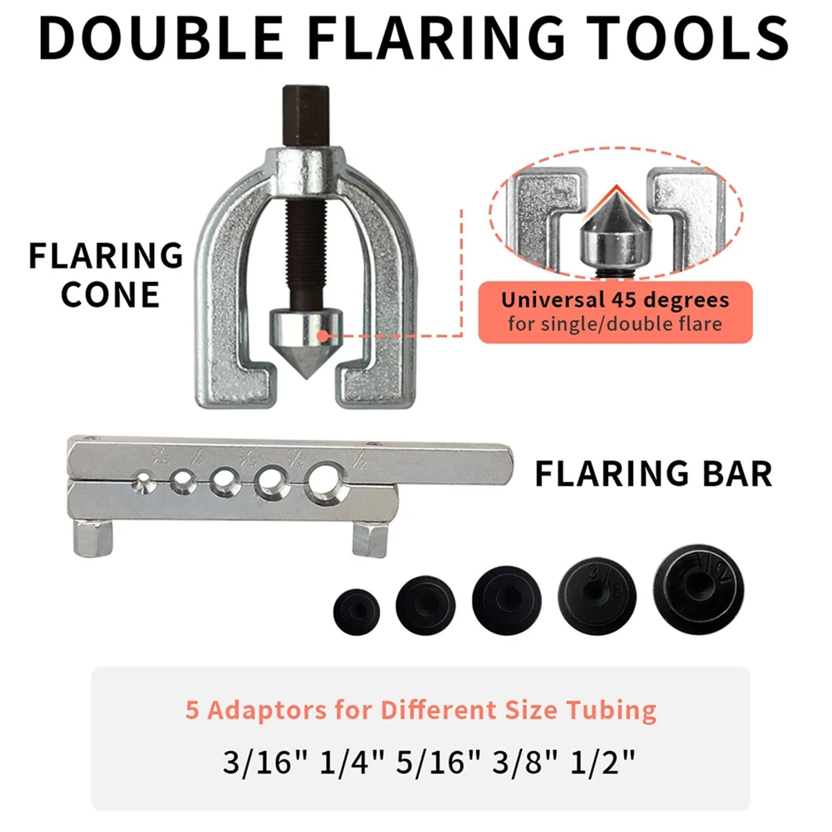 1/4 Brake Line - Brake Tubing Kit 25 Ft. with 16 Inverted Flare Fittings and 4 Unions+Double & Single Flaring Tool Kit