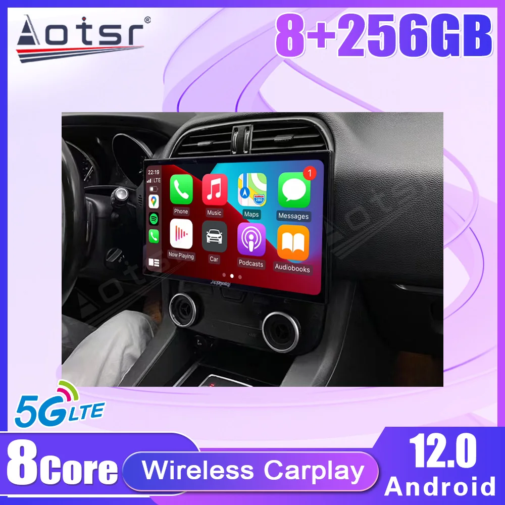 

Wireless Apple CarPlay Android 13.0 Auto Car Multimedia For For Jaguar F-PACE 2016-2020 Radio GPS 4G Car Radio