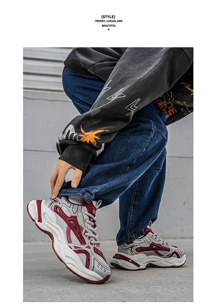 Herbst Neue Herren Freizeitschuhe Atmungsaktiv Komfortabel Erhöht Langlebig für den täglichen Arbeitsweg Streetstyle – Detail 13
