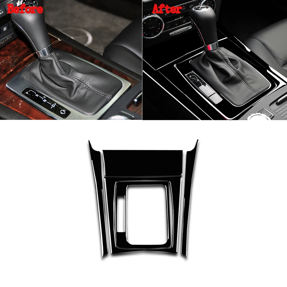 Gear Shift Panel Decoration Trim Stickers for Benz C Class W204 2007 2008 2009 2010 2011 2012 2013 Car Interior Accessories ABS