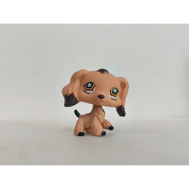 Mini Pet Shop LPS Perro Cocker Spaniel Marrón # Figura de 575 ojos naranjas