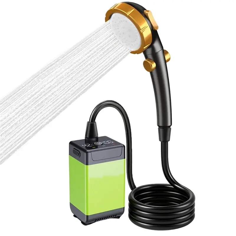 

FSTE-Portable Outdoor Shower Pump With LED Display, IP68 Rating, Long-Lasting& Quiet For Camping