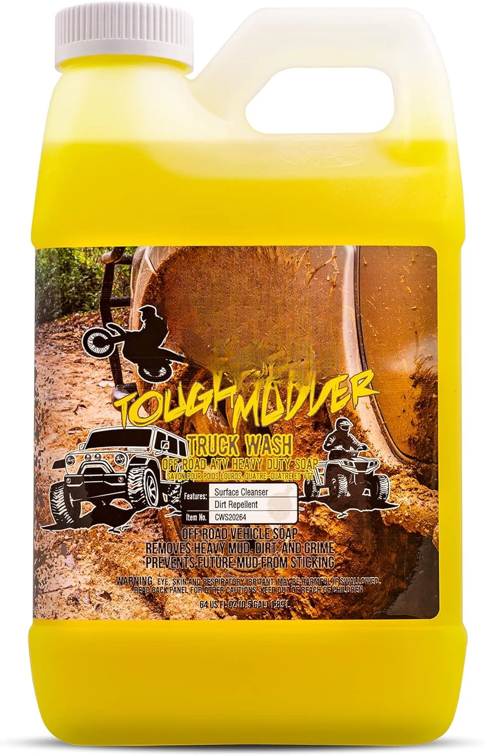 ATV and RV Heavy Duty Wash Soap,(Works with Foam Cannons, Foam Guns or Bucket Washes), 64 fl oz (Half Gallon), Lemon Scent