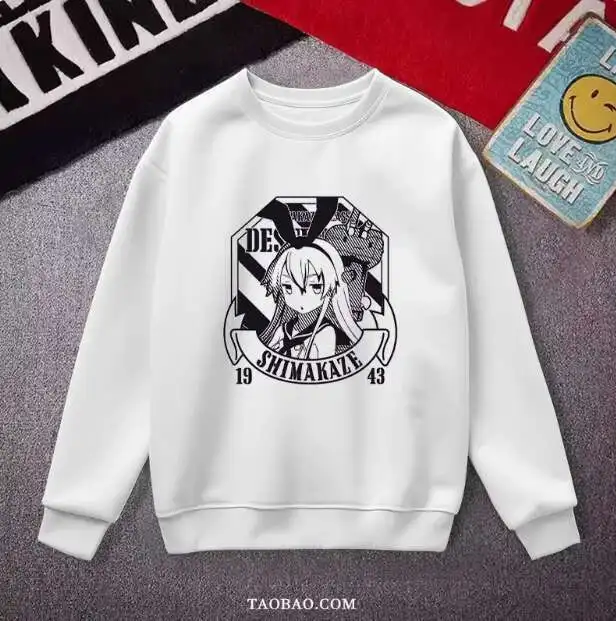 Anime kancolle shimakaze com capuz cosplay outono inverno das mulheres dos homens casaco solto jaqueta topos anime