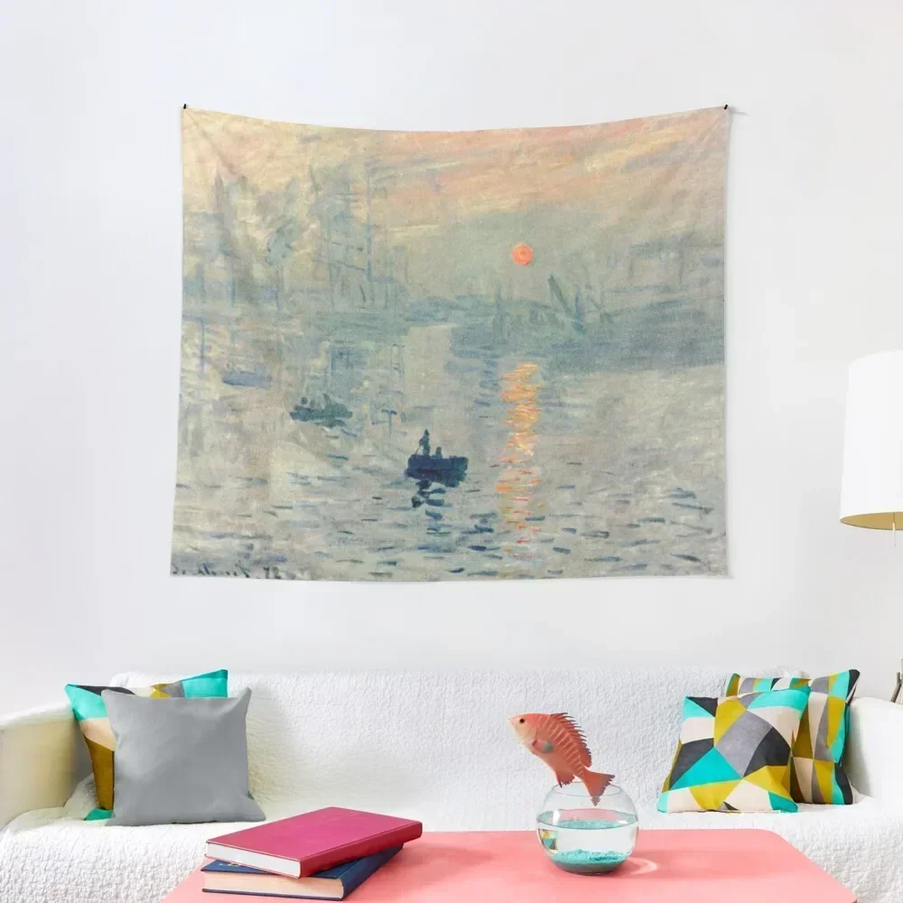 

HD. Impression, Sunrise, by Claude Monet. HIGH DEFINITION Tapestry Room Decoration Korean Style Mushroom Tapestry