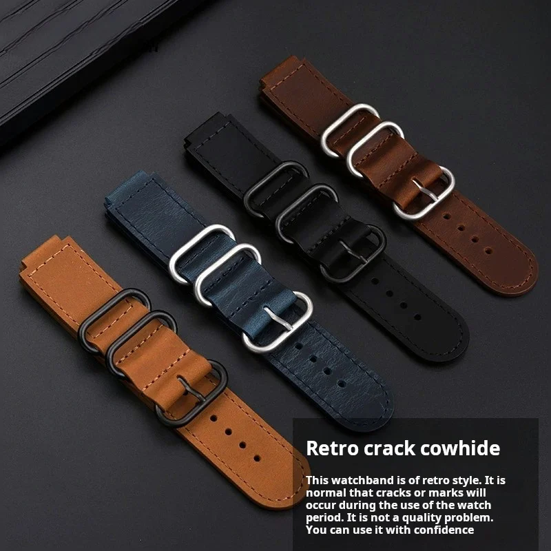 For Casio G-SHOCK DW5600 GW-M5610 GA-2100 DW-6900 GM5600 Matte Cowhide Leather watchband men Convex watch strap Vintage Bracelet