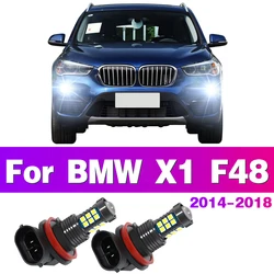 2Pcs LED Car Front Fog Light Lamps Bulb For BMW X1 F48 2014 - 2018 2015 2016 2017 Auto Accessory