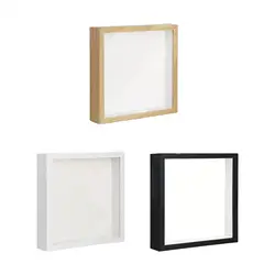 Shadow Box Picture Frame Deep Wooden Photo Frame 8x8 Dried Flowers Frame Dried Flower Display Box for Memorabilia Ticket Flowers