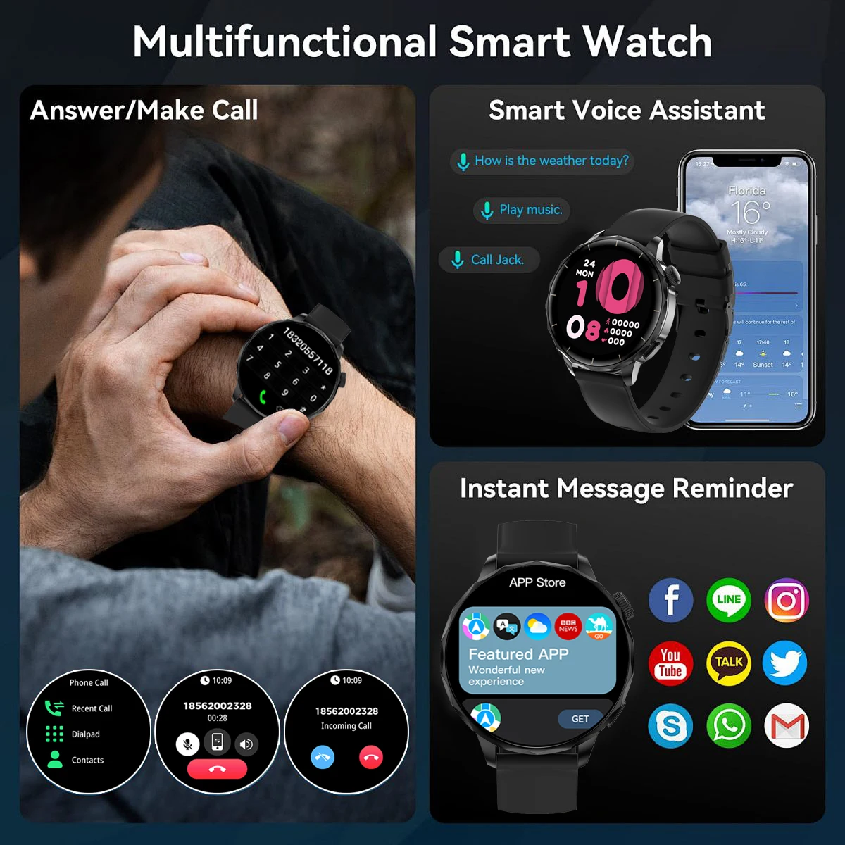 OPPO Watch X2 Mini Smartwatch HD AMOLED 4GB مشغل الذاكرة بلوتوث شبكة مشاركة APP مخزن الدردشة GPT الذكية AI ساعة الرجال امرأة
