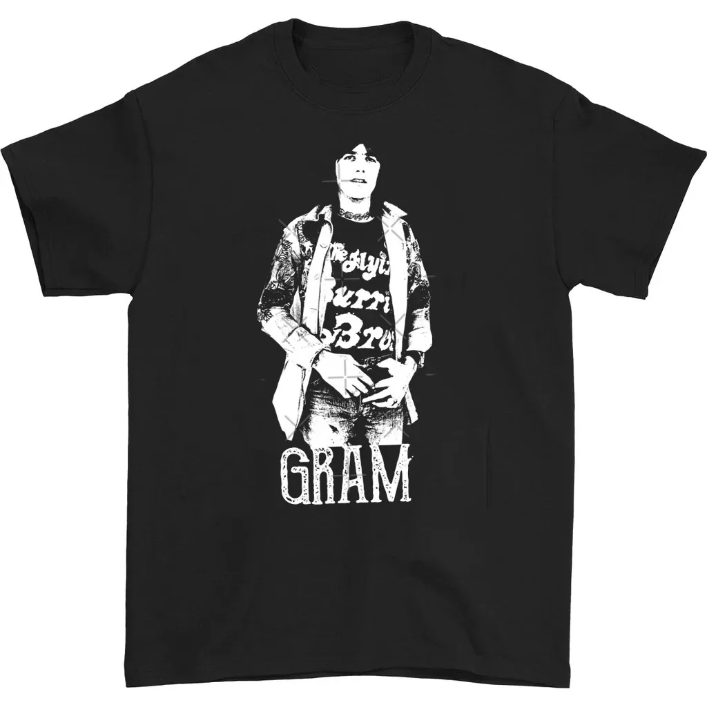 

Gram Parsons Men T-shirt Black Short Sleeve All Sizes S to 5Xl JA36