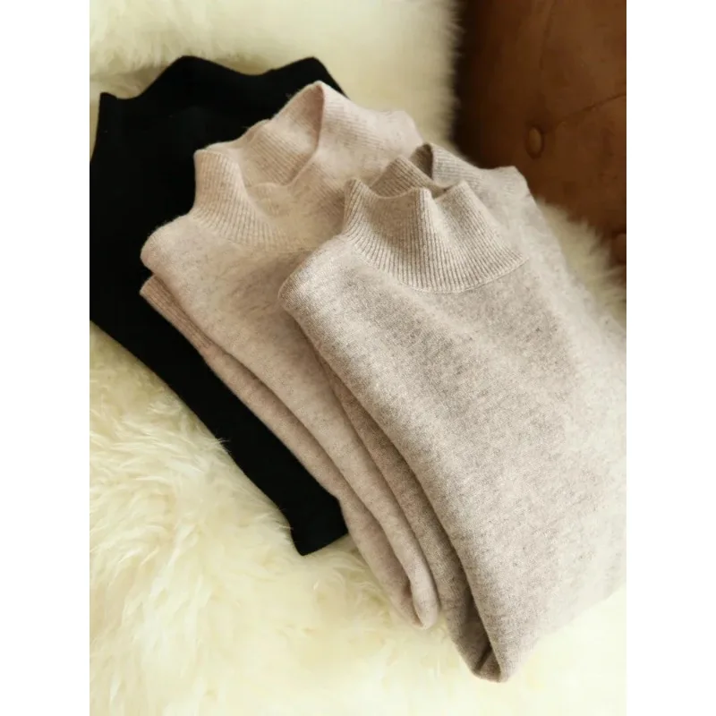 

Autumn Winter chic Bottom Sweaters Women Fashion Turtleneck Pullover Slim Long Sleeve Knitted Jumpers Soft Warm Pull Femme Top