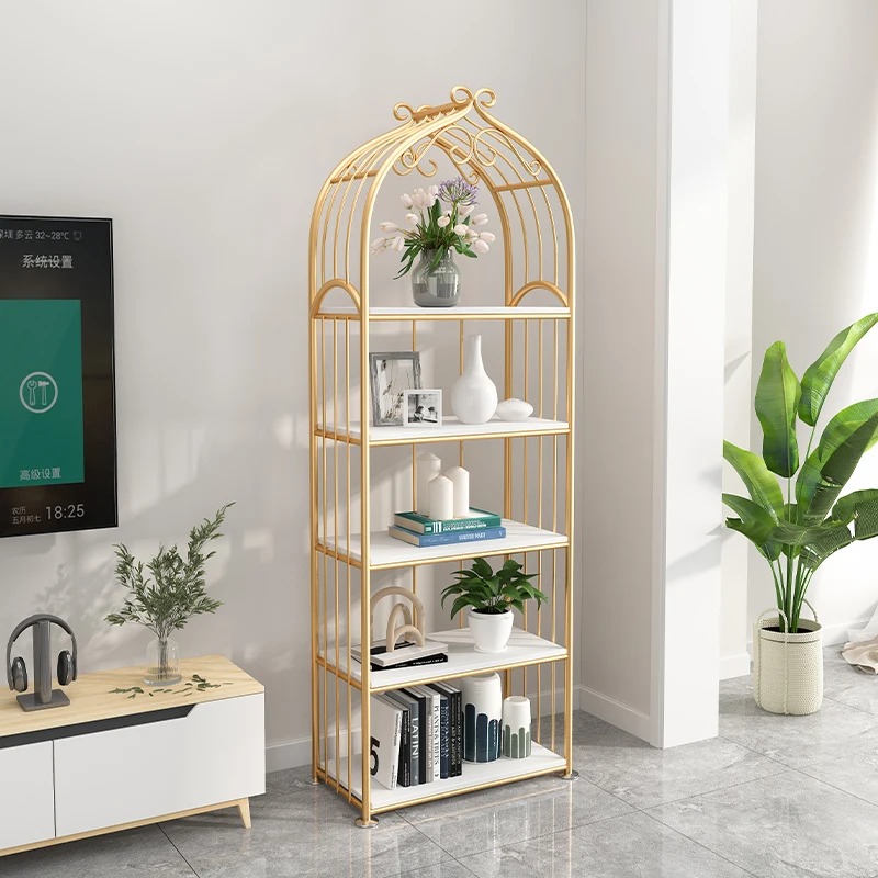 Nordic rack simple modern living room storage rack multi-floor partition shelf bookshelf display rack