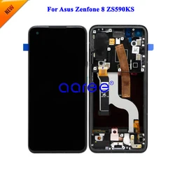 5.9' LCD Screen AMOLED For ASUS Zenfone 8 ZS590KS LCD Screen For Zenfone 8 9 10 Lcd Disaplay LCD Screen Touch Digitizer Assembly