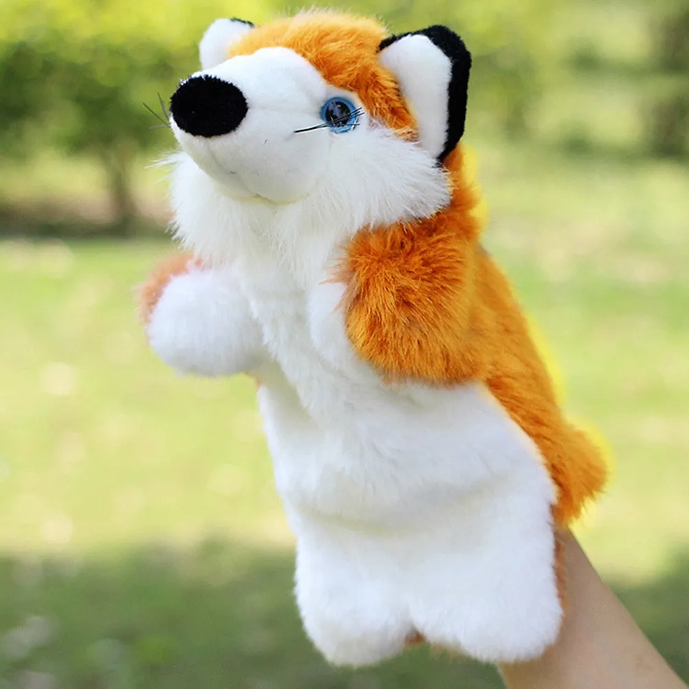 

Kids Fox Hand Puppet Soft Material Creative Design for Storytelling Interactive Role Play Indoor Outdoor Hand Puppets for Adults