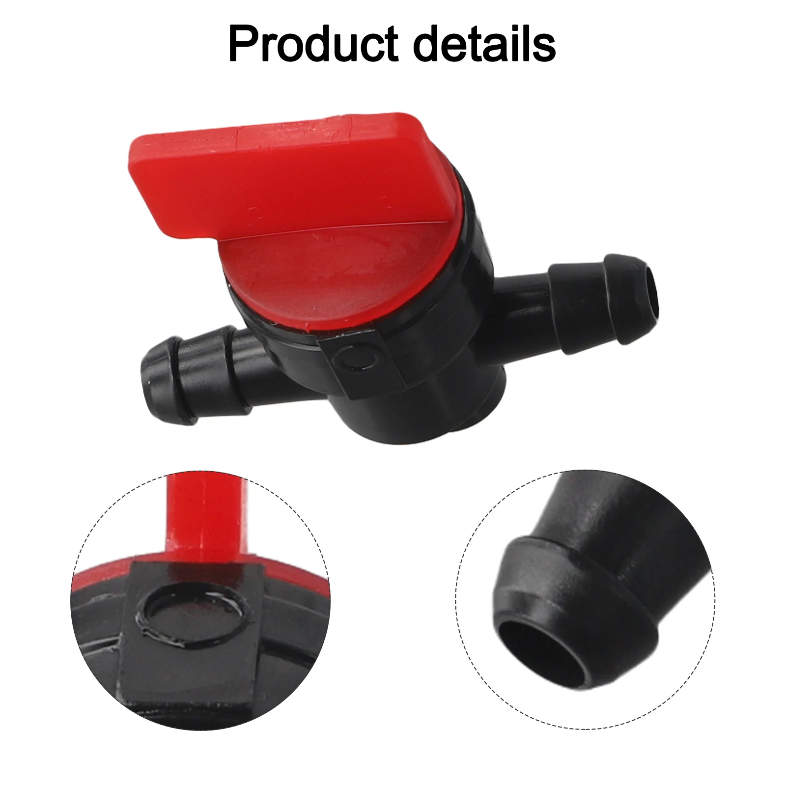 *Color Shut off valves Black Red Fuel Gas Hose clamp In-Line Kit Parts Replacement Small Engines Straight Engine