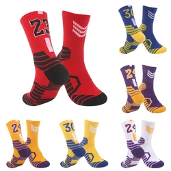 1Pair Men's Basketball Socks, Number 