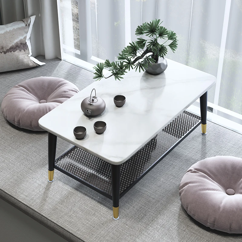 xx-Modern Simple Double Low Table Small Tea & Coffee Desk with Luxury Lighting Tatami Style Kang Table*