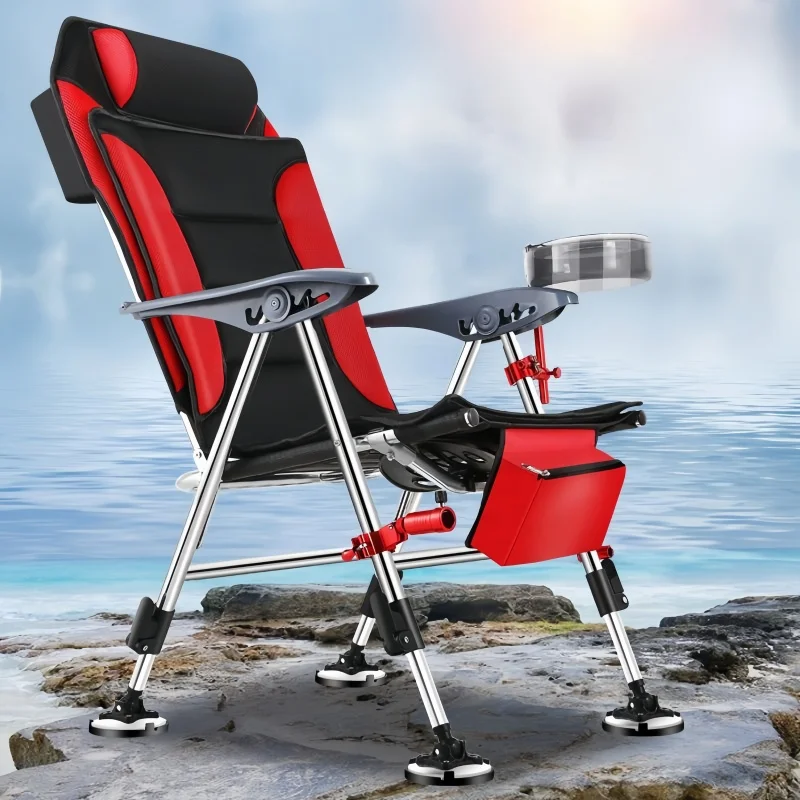 Outdoor Collapsible Fishing Chair Beach Chair Retractable Fishing Chair Portable Camping Chair Fishing Equipmentc