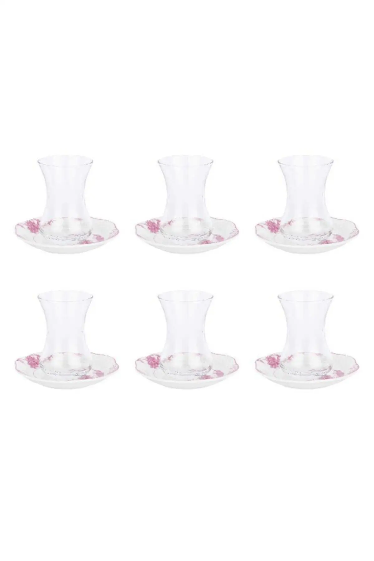 

Uras 12 Piece Bird Pink Floral New Bone Tea Cup Pad English Tea Cup Glass Cup