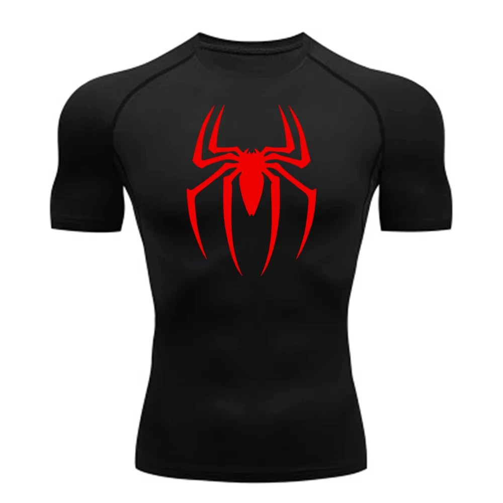 camisa-de-compressao-masculina-com-estampa-de-aranha-camiseta-de-secagem-rapida-jersey-para-corrida-e-academia-manga-curta-respiravel-jw006