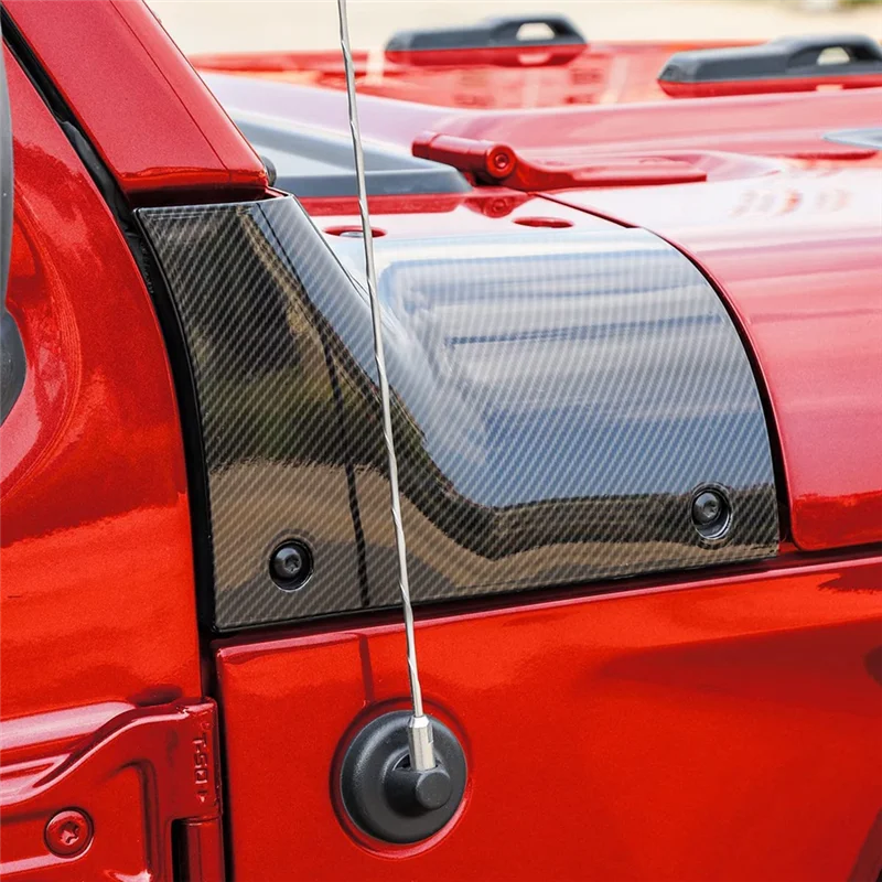 درع الجسم ABOK-Cowl، أغطية القلنسوة الخارجية، واقيات الزوايا لملحقات جيب رانجلر 4Xe 2021 2022 2023، ألياف الكربون ABS