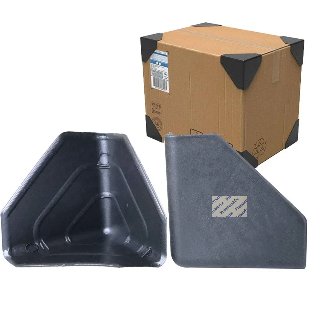 

200Pcs Black Plastic Triangle Corner Protector Cap For Express Carton Box Corner Guards