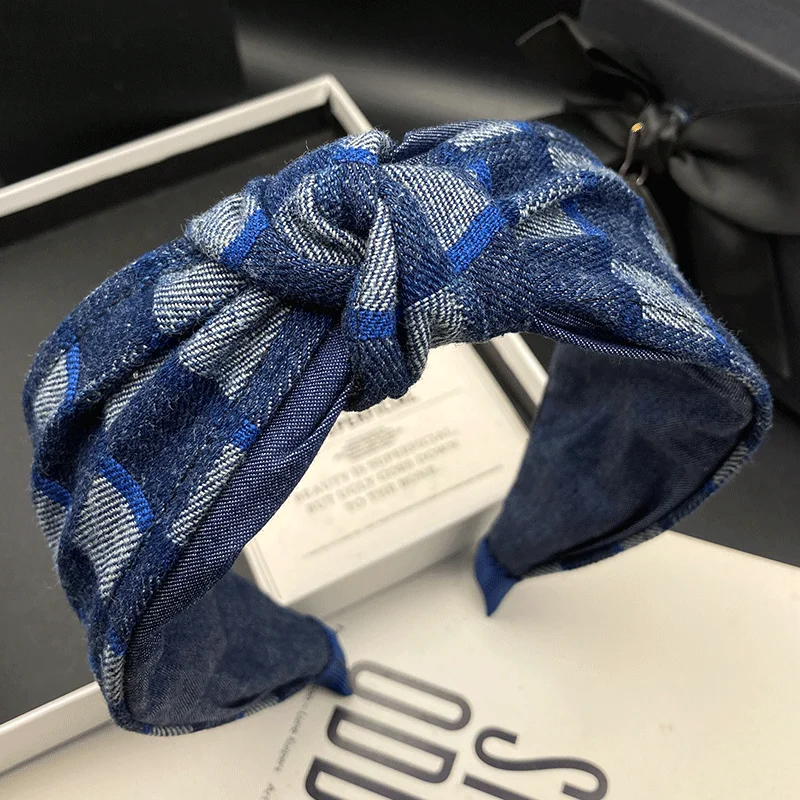 presilha-de-cabelo-em-tecido-xadrez-azul-cowboy-faixa-de-cabelo-com-no-de-borda-larga-e-topo-alto-novo-estilo-retro-faixa-de-cabelo-de-compressao
