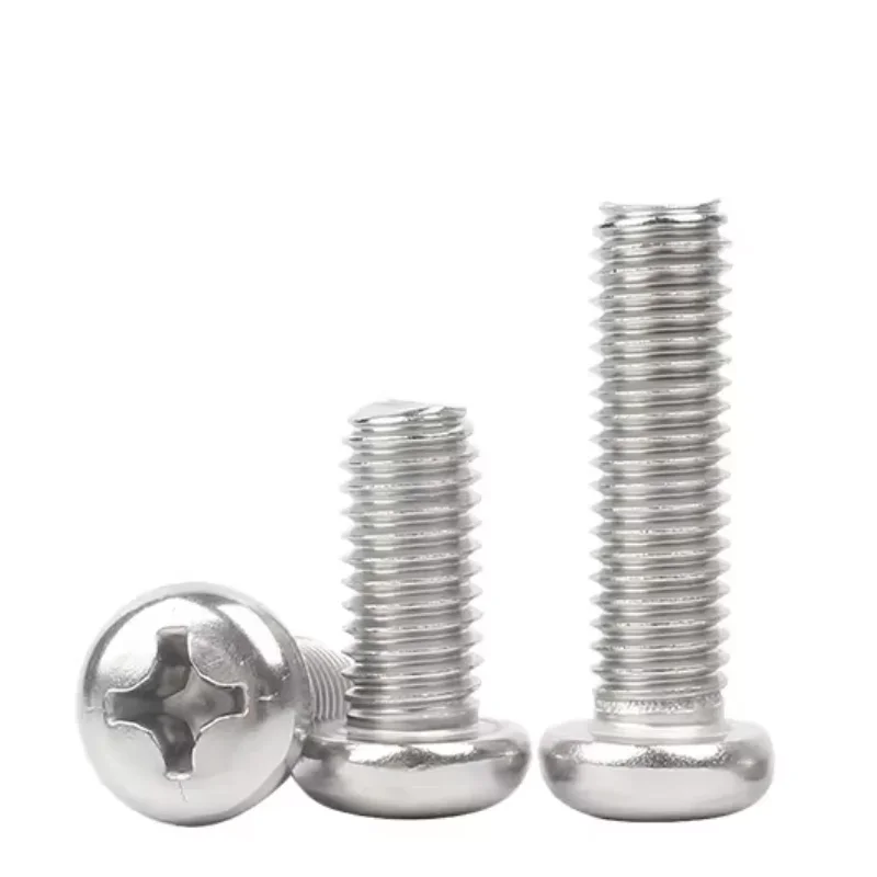 316 스테인레스 스틸 크로스 라운드 헤드 나사, 팬 헤드 나사, M2, M2.5, M3, M4, M5, M6, M8