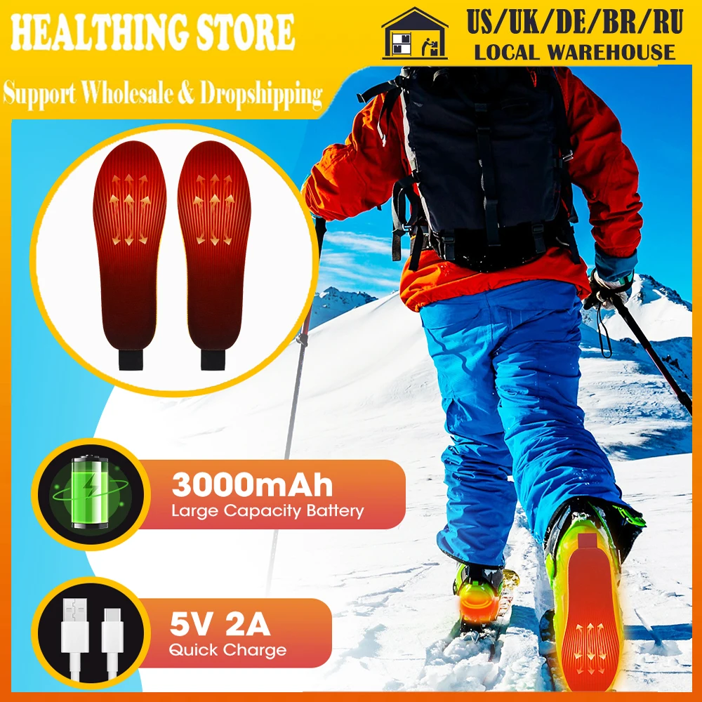 

Склад в США, беспроводные стельки с электрическим подогревом, грелки для ног, пульт дистанционного управления, приложение, устойчивость к стресу для зимнего катания на лыжах, прогулок