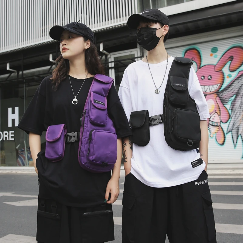 

Multi-pocket vest bag for men and women street chic cool hip hop personality high street